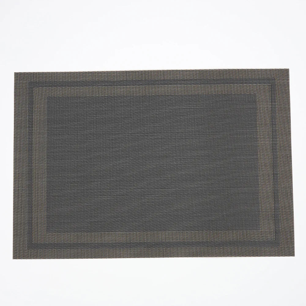 Conjunto de 4 jogos americanos, mantel de vinil tecido resistente ao calor, tapete de mesa de PVC lavável antiderrapante, tapetes de plástico premium fáceis de limpar 10