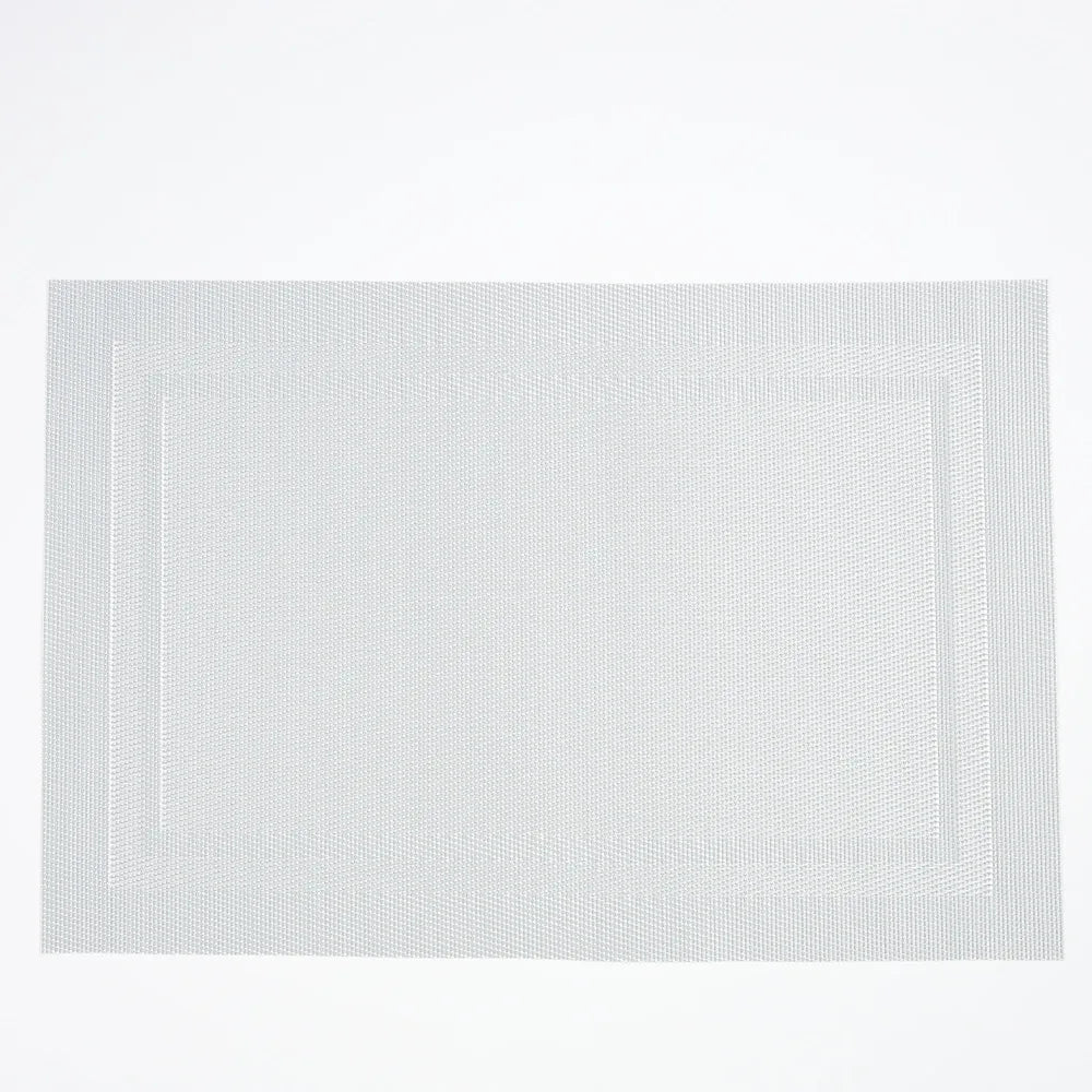 Conjunto de 4 jogos americanos, mantel de vinil tecido resistente ao calor, tapete de mesa de PVC lavável antiderrapante, tapetes de plástico premium fáceis de limpar 8