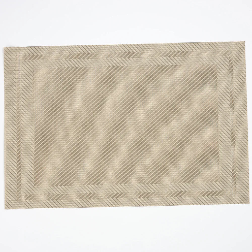 Conjunto de 4 jogos americanos, mantel de vinil tecido resistente ao calor, tapete de mesa de PVC lavável antiderrapante, tapetes de plástico premium fáceis de limpar 9