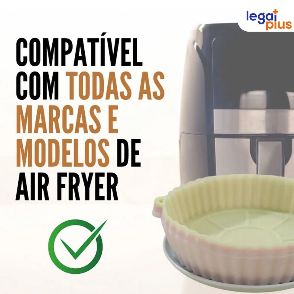 Conjunto de 5 Formas de Silicone Para Air Fryer Forno Microondas Fritadeira Assadeira Reutilizável Antiaderente 2