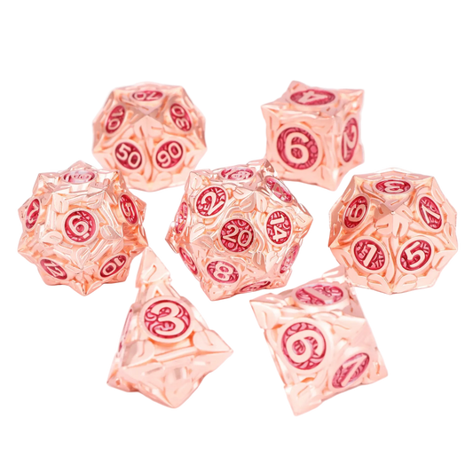 Conjunto de 7 Dados de Metal para RPG e D&D — Poliédricos 1
