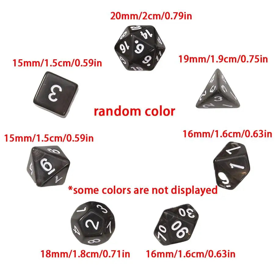 Conjunto de Dados Poliédricos para Jogos, 16/40 Peças, Dados Numéricos Multiformato e Bolsa de Armazenamento em Veludo Preto, Suprimentos para Jogos de Tabuleiro XJM 2