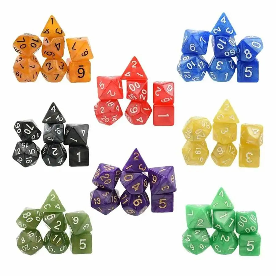 Conjunto de Dados Poliédricos para Jogos, 16/40 Peças, Dados Numéricos Multiformato e Bolsa de Armazenamento em Veludo Preto, Suprimentos para Jogos de Tabuleiro XJM 4