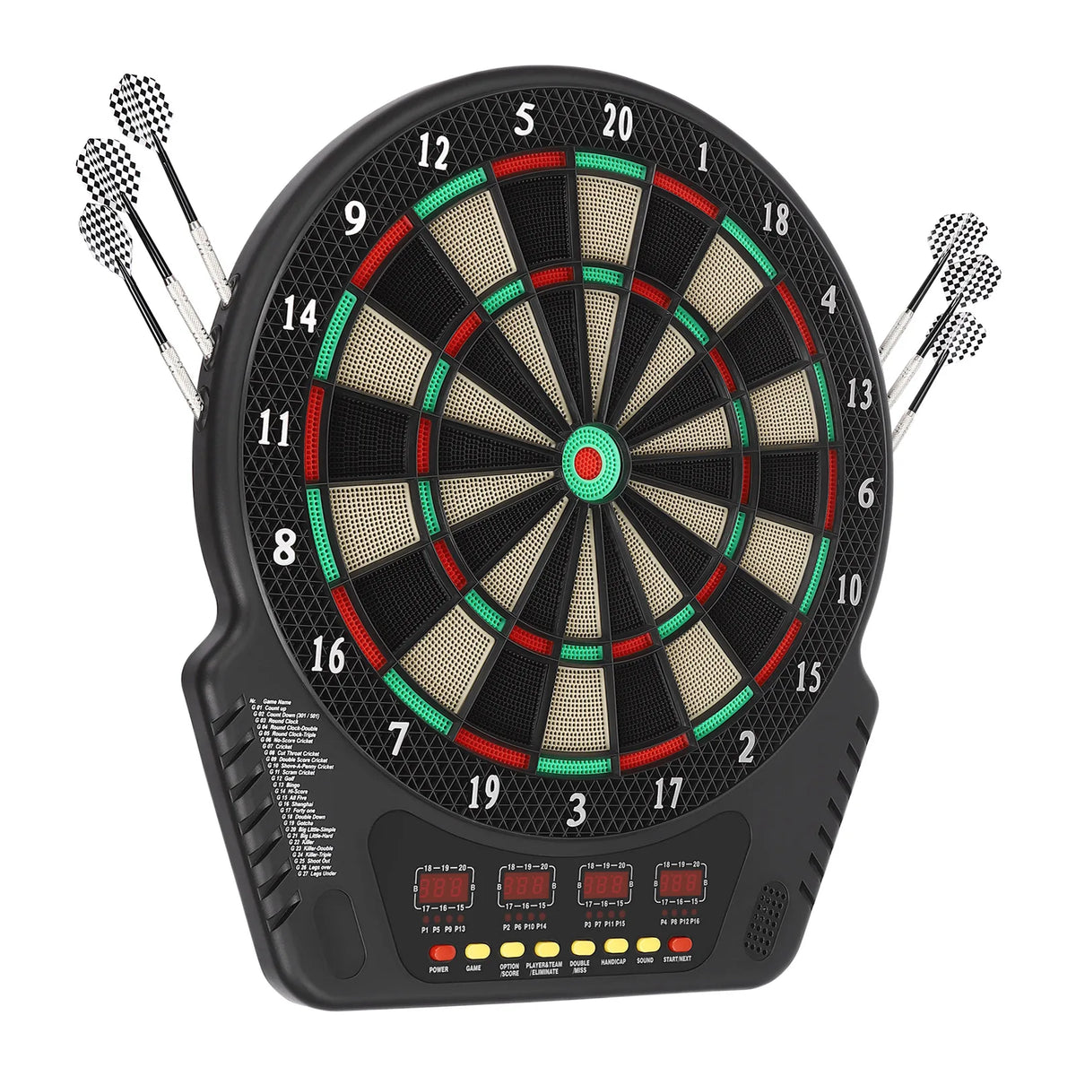 Conjunto de dardos eletrônicos com 6 dardos, display LED, comando de voz, 27 modos de jogo para festas, escritório e entretenimento doméstico 4