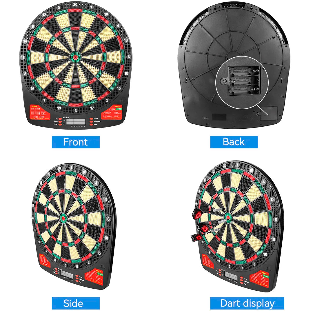 Conjunto de Dardos Eletrônicos CyeeLife de 15,5 polegadas com LED, 32 Jogos e Modo Multijogador para Casa, Escritório, Bar e Uso Profissional ao Ar Livre 6