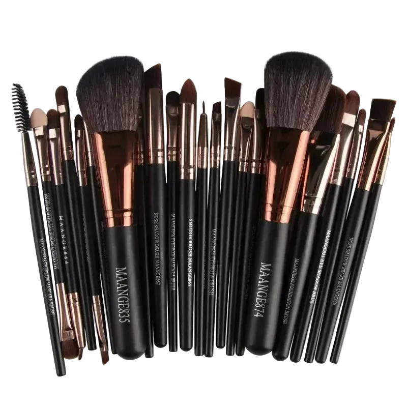 Conjunto de Pincéis de Maquiagem Profissionais — 3, 13 ou 22 Peças para Sombra, Delineador e Cosméticos 1
