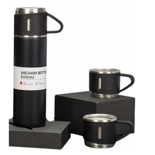 Conjunto Garrafa Térmica com Frasco a Vácuo 500ml e 3 Xícaras 2