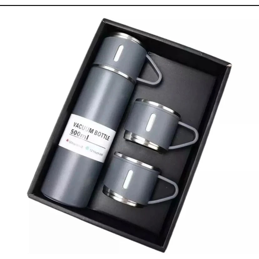 Conjunto Garrafa Térmica com Frasco a Vácuo 500ml e 3 Xícaras 4
