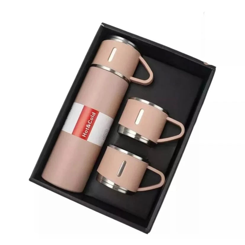 Conjunto Garrafa Térmica com Frasco a Vácuo 500ml e 3 Xícaras 8
