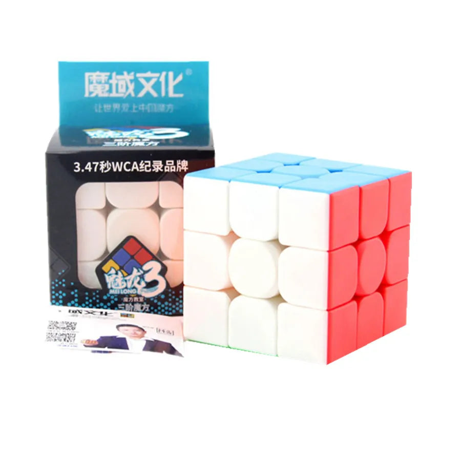 Cubos Mágicos MoYu MeiLong 3x3x3 Sem Adesivos, Quebra-Cabeça de Velocidade, Brinquedos para Adultos, Presentes de Aniversário e Natal para Crianças 5