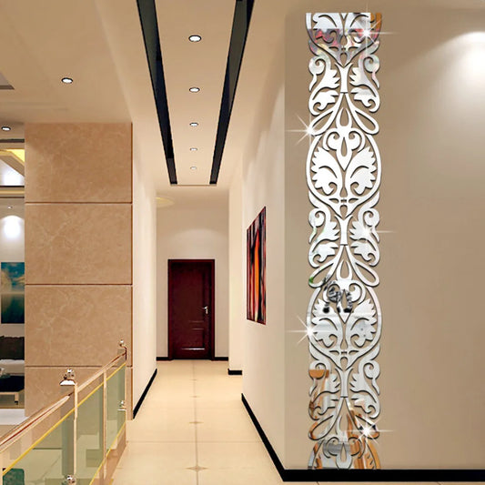 DIY 3D Espelho Adesivo de Parede para Decoração de Casa, Sala de Estar Edge Strip, Corner Line, Acrílico Adesivos para Wall Art, Decoração Mural 1