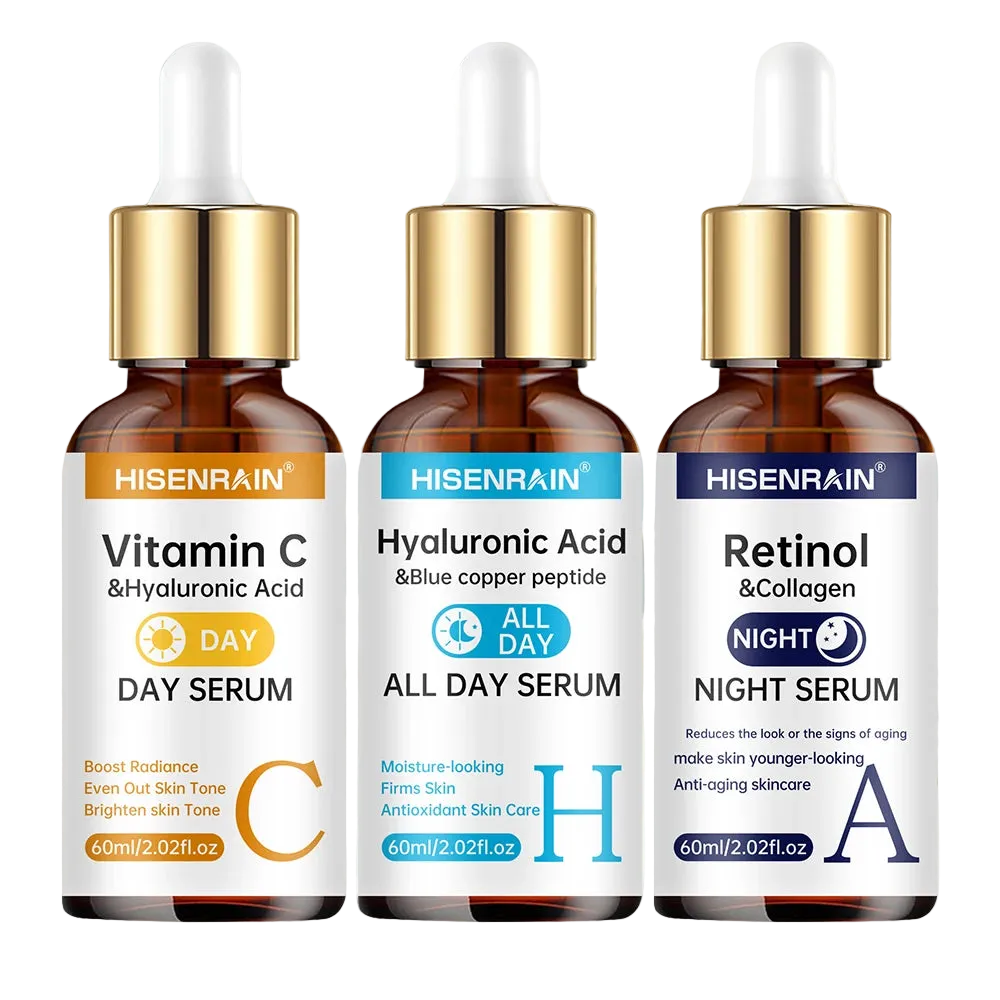 Duo Sérum Vitamina C + Retinol + Ácido Hialurônico — Antienvelhecimento e Hidratação Profunda 1