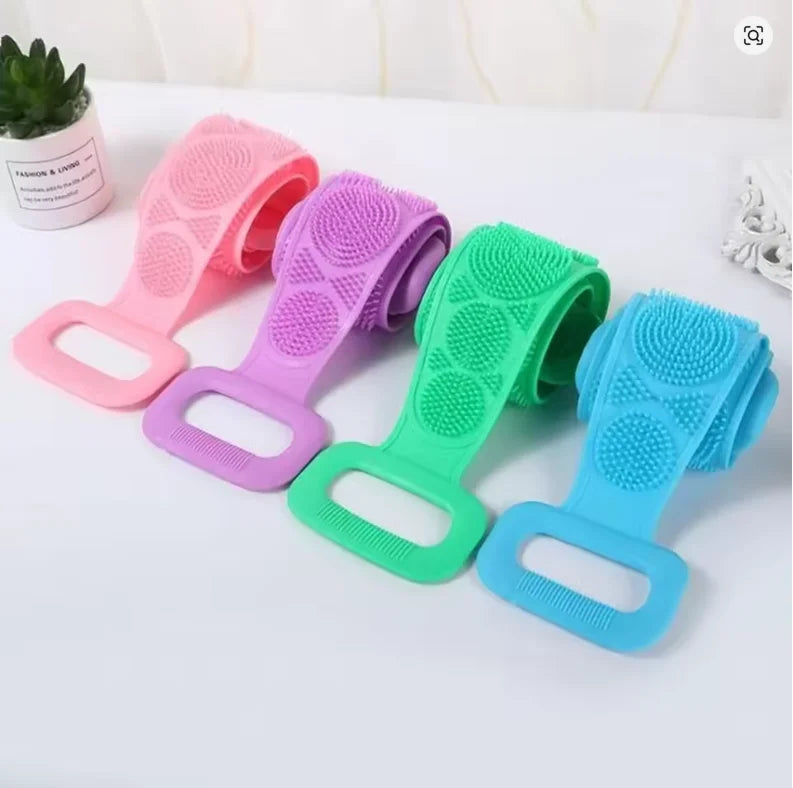 Escova de Silicone para o Corpo, Esfoliante e Massageador de Costas, Cinto de Banho Extensível para Limpeza Profunda da Pele 6