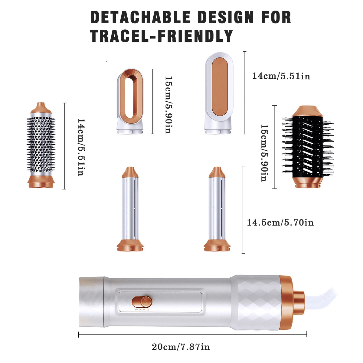 Escova Modeladora Elétrica 6 em 1 — Secador, Babyliss e Pente Aquecido para Estilização Profissional 13
