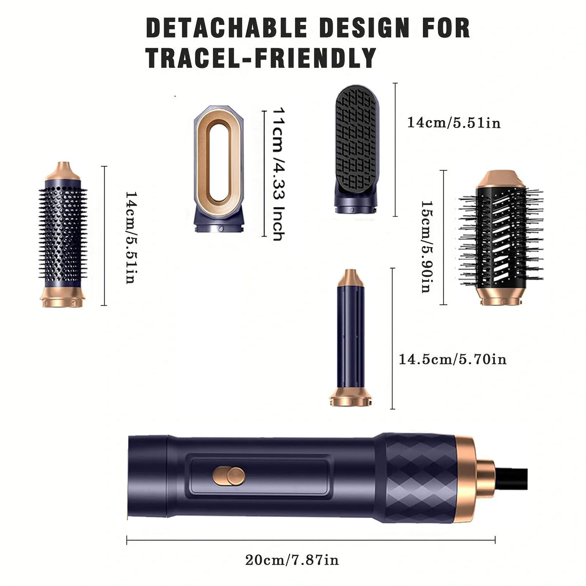 Escova Modeladora Elétrica 6 em 1 — Secador, Babyliss e Pente Aquecido para Estilização Profissional 5