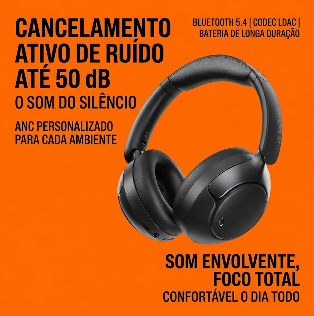 Fone de Ouvido QCY H3 Pro ANC Bluetooth 5.4 4