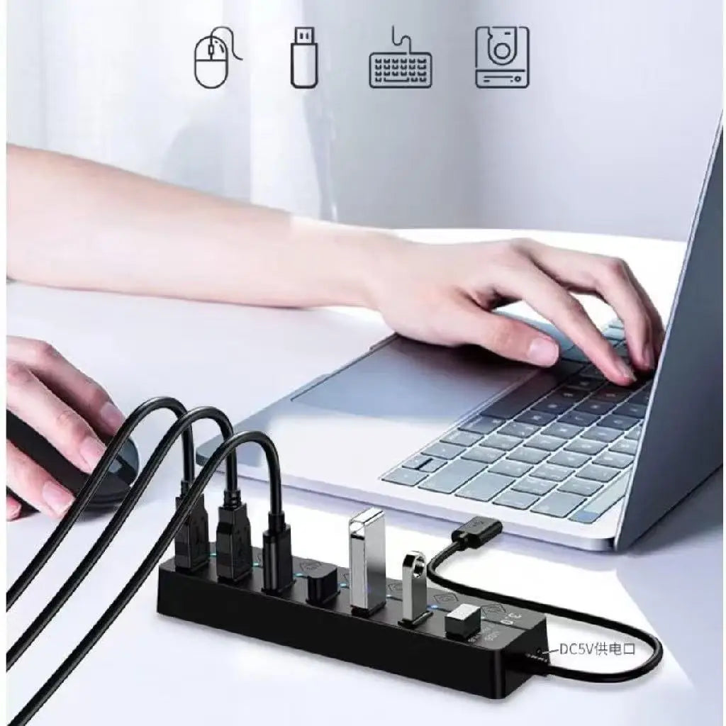 Hub USB 2.0 com 7 Portas para PC 2