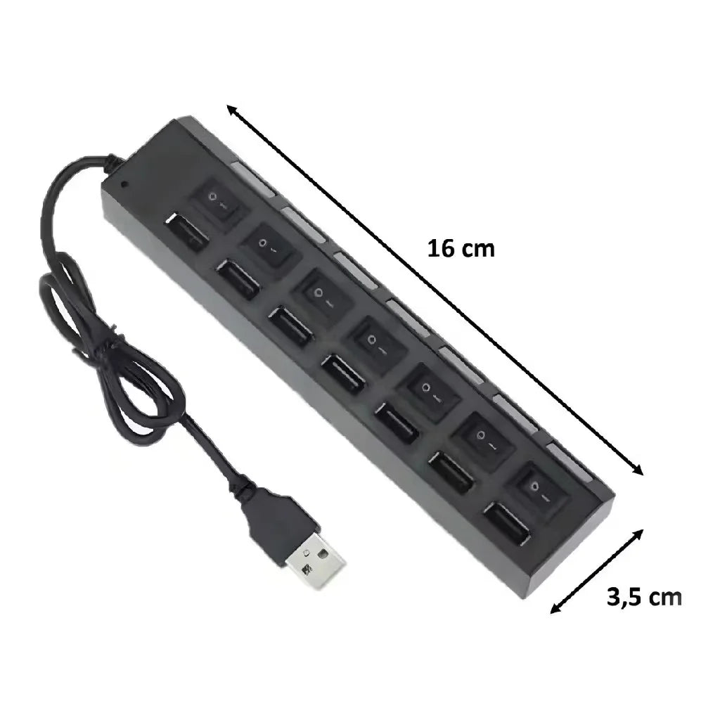 Hub USB 2.0 com 7 Portas para PC 3
