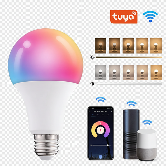Lâmpada Inteligente Tuya Smart RGB E27 — 9W/15W, Wi-Fi, Bluetooth, Alexa e Google Home 1