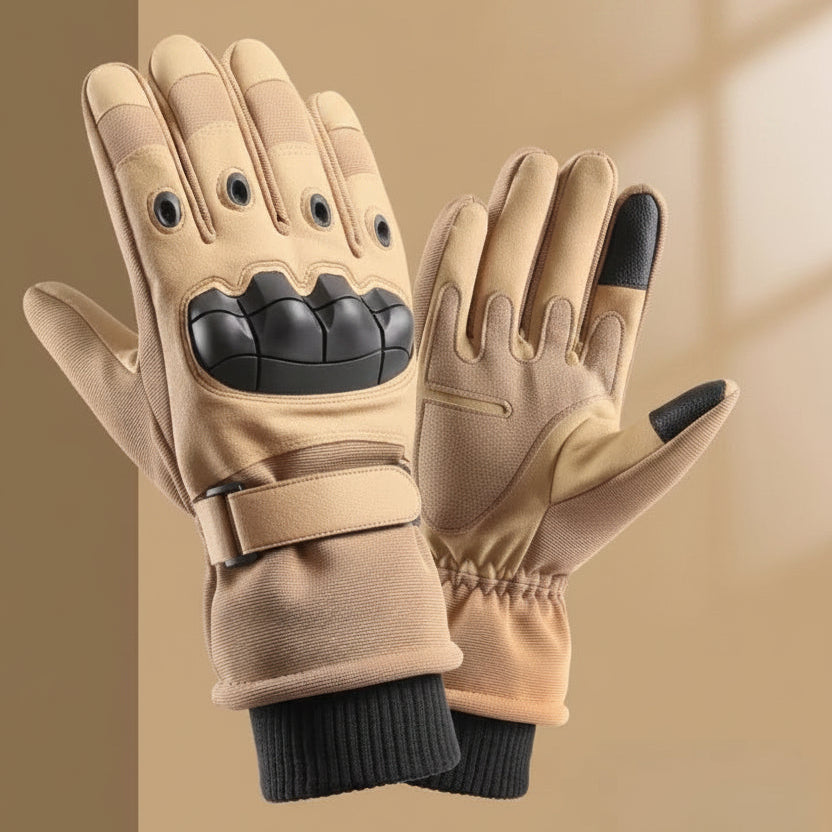 Luva Tática Térmica Impermeável para Motociclista — Forro Polar, Dedo Inteiro e Proteção Corta-vento 10