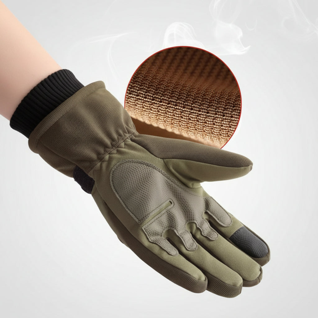 Luva Tática Térmica Impermeável para Motociclista — Forro Polar, Dedo Inteiro e Proteção Corta-vento 12