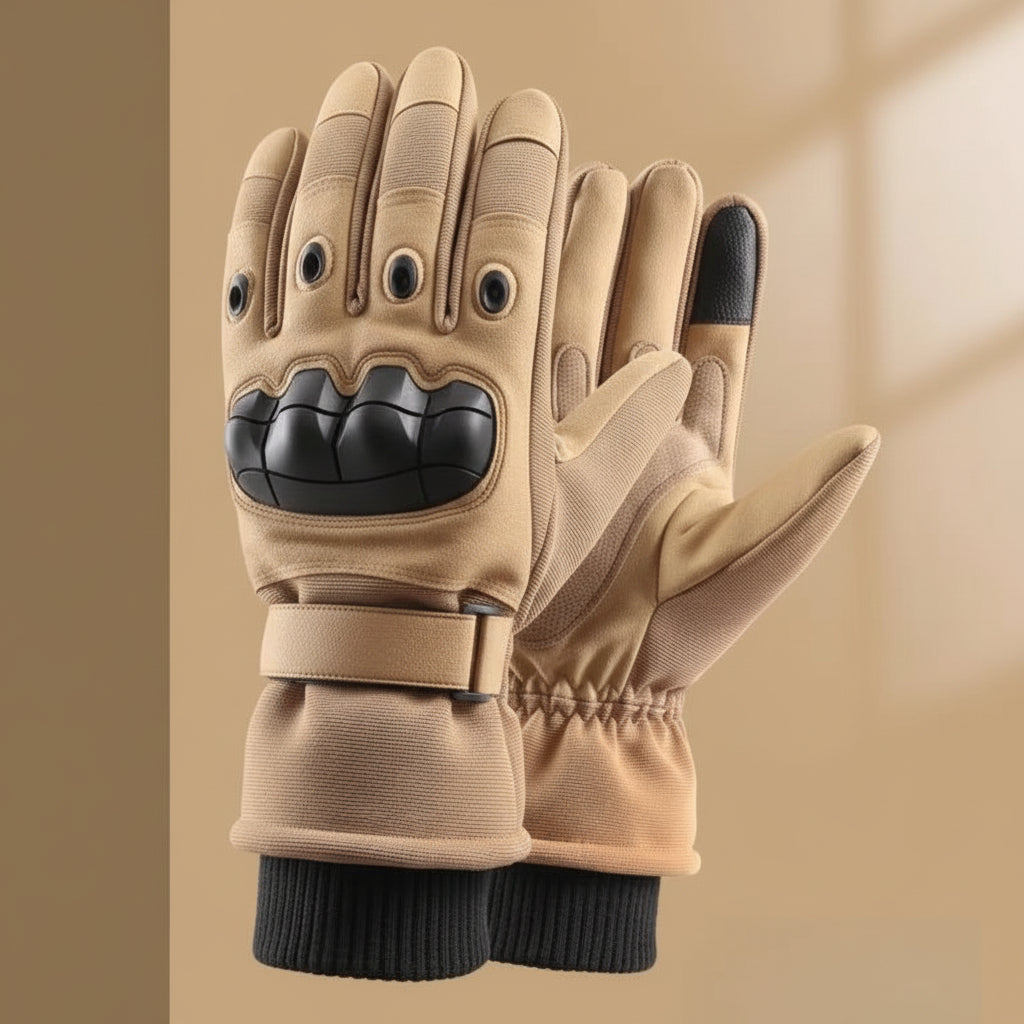 Luva Tática Térmica Impermeável para Motociclista — Forro Polar, Dedo Inteiro e Proteção Corta-vento 3