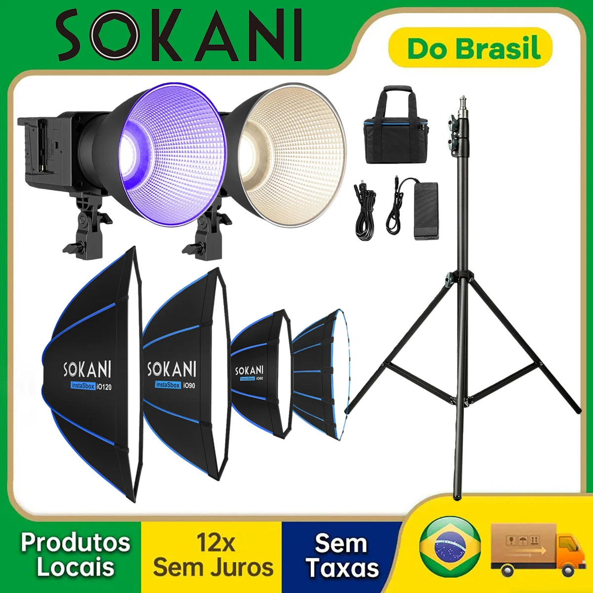 Luz de Vídeo LED Sokani X100 RGB Bicolor 100W 1