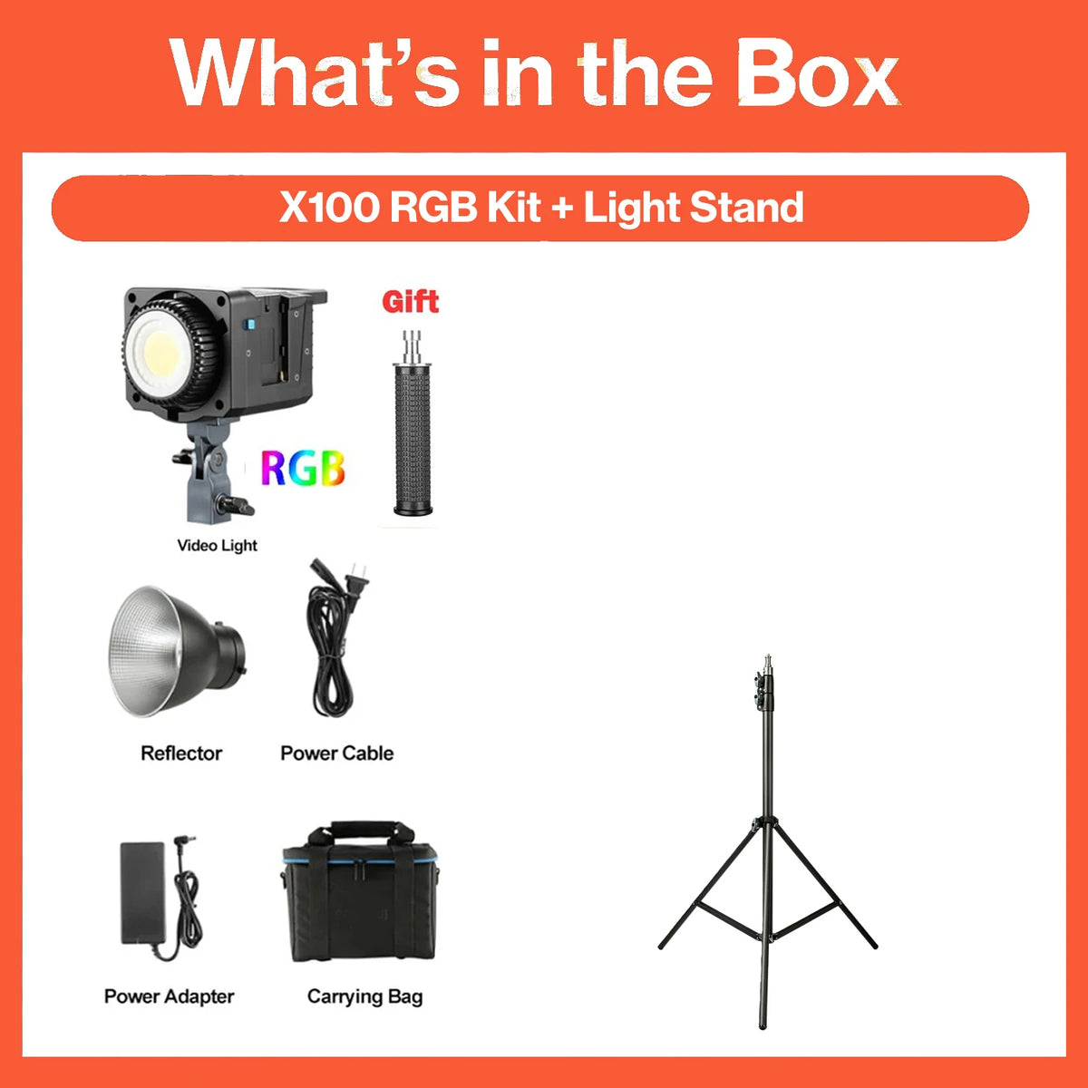 Luz de Vídeo LED Sokani X100 RGB Bicolor 100W 18