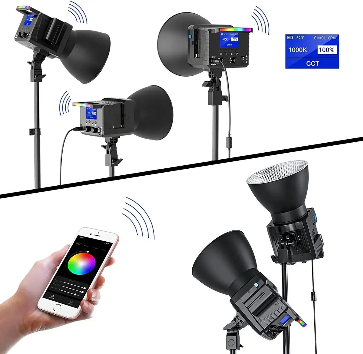 Luz de Vídeo LED Sokani X100 RGB Bicolor 100W 2