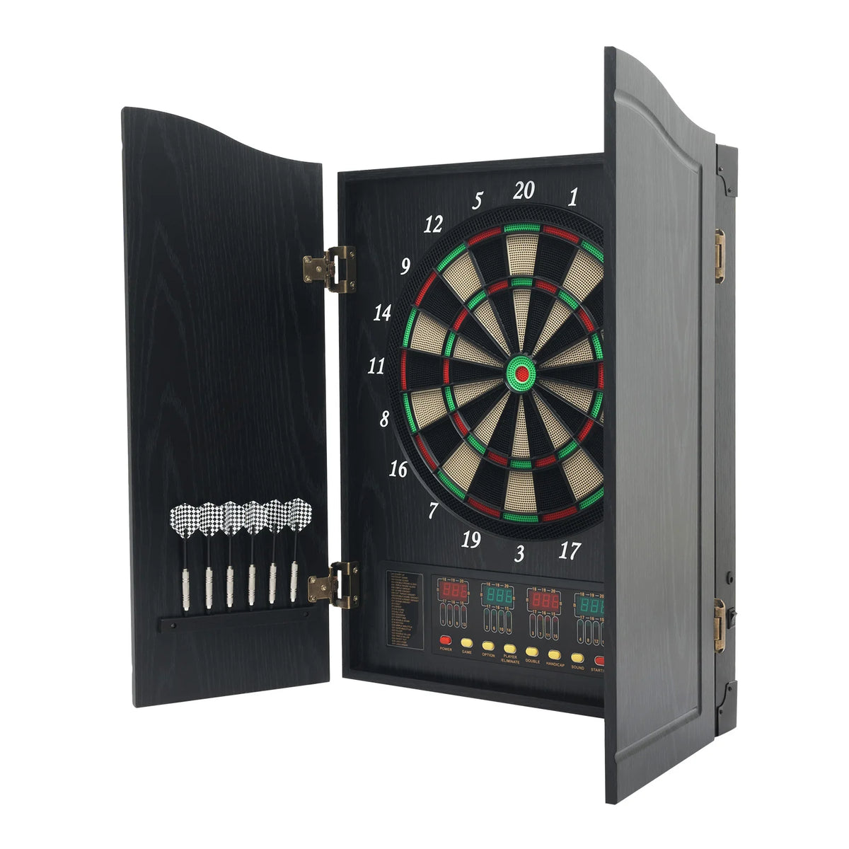 Máquina de Dardos Eletrônica de Parede com Display LED, Conjunto de Dardos Eletrônicos com 12 Dardos + 88 Pontas de Dardo para 16 Jogadores, 243 Jogos, Festas em Casa e Bares 1
