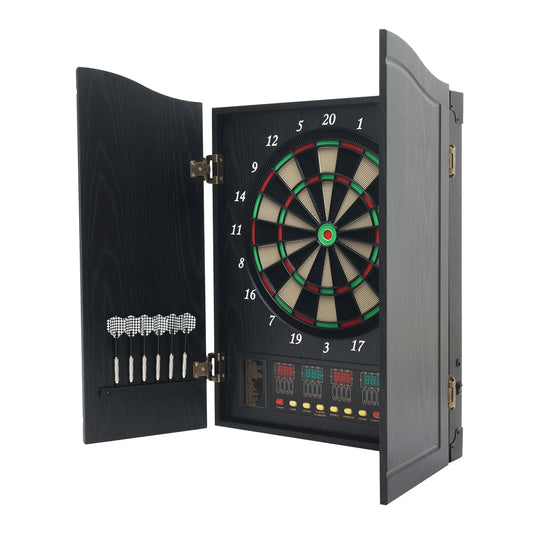 Máquina de Dardos Eletrônica de Parede com Display LED, Conjunto de Dardos Eletrônicos com 12 Dardos + 88 Pontas de Dardo para 16 Jogadores, 243 Jogos, Festas em Casa e Bares 1