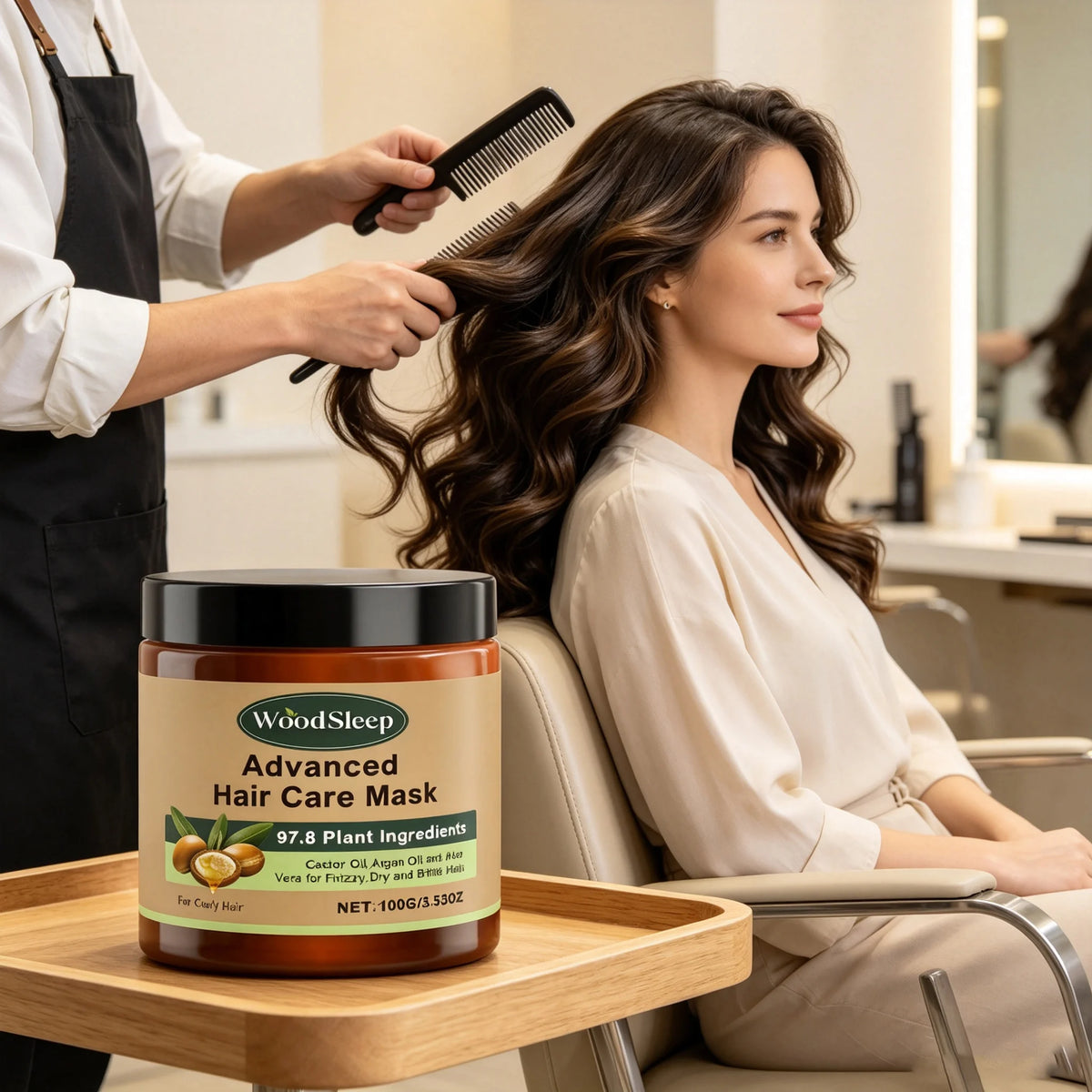 Máscara Capilar Hidratante Profunda — Anti-Frizz, Suavizante e Reparadora para Cabelos Danificados 6