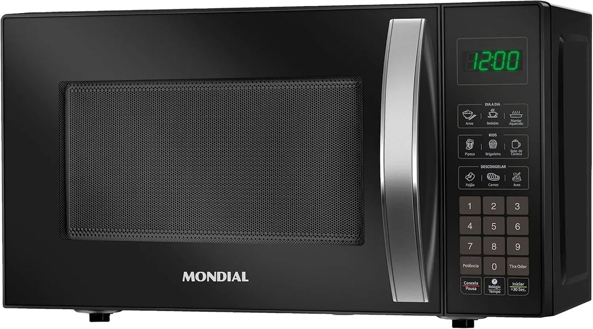 Micro-Ondas Mondial  21 Litros MO-01-21-B Preto 1200W Display Digital 7