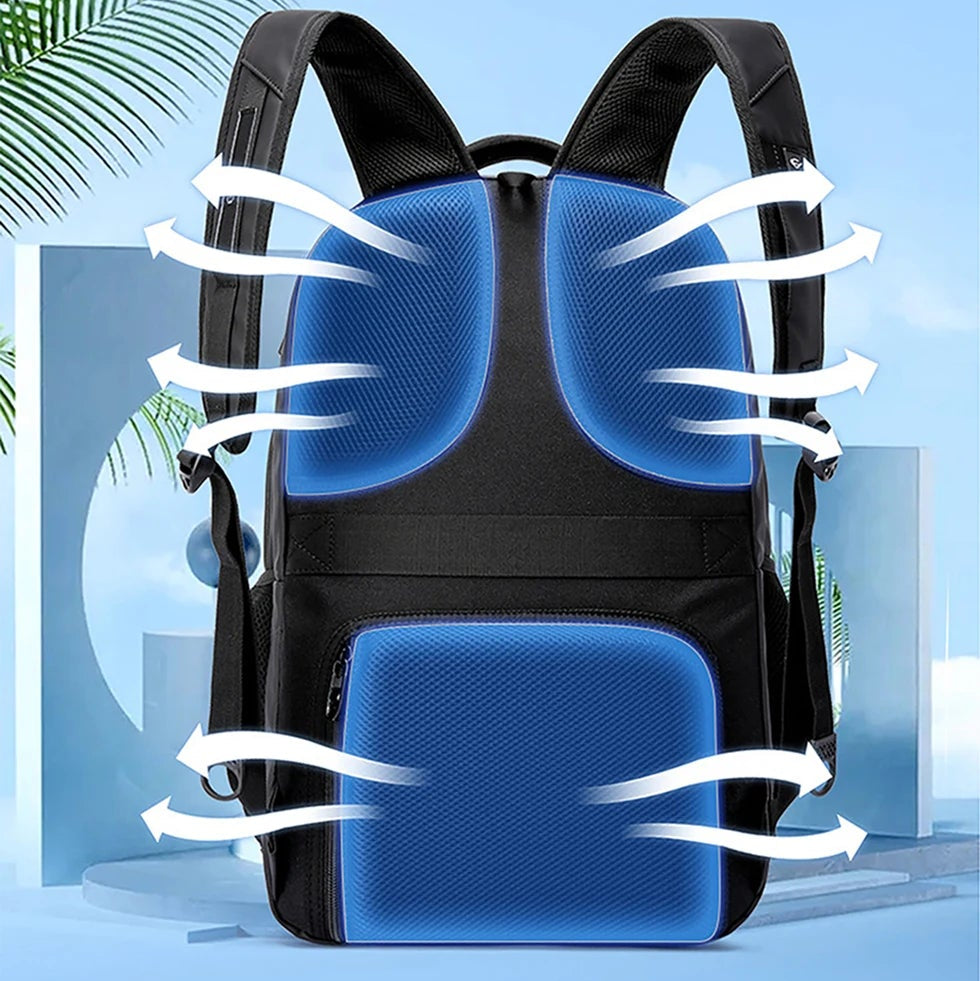 Mochila Masculina Antifurto Impermeável com USB — Grande Capacidade para Notebook 15,6" e 17,3" 12