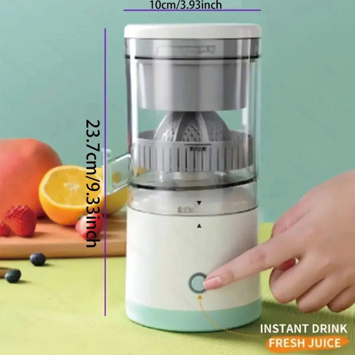 Novo Extrator de Suco Portátil para Casa, Espremedor Elétrico Recarregável por USB, Alta Produção de Suco para Laranja 6