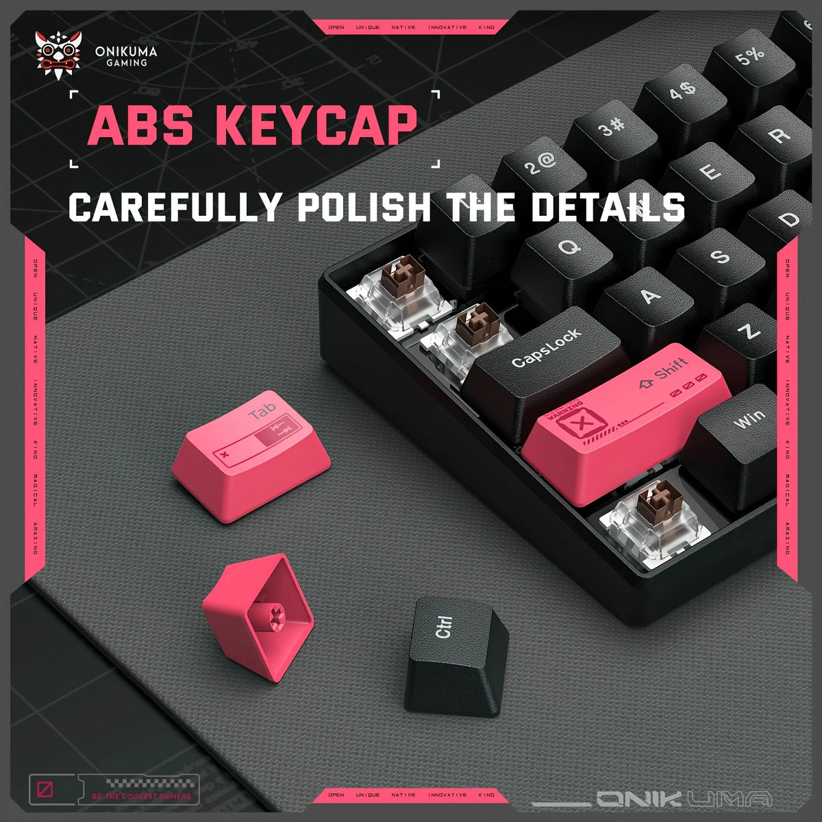 ONIKUMA G55 Teclado Mecânico para Jogos 61 Teclas Layout RGB Personalizado Com Fio Colorido LED Teclado Retroiluminado para Computador Laptop PC 5