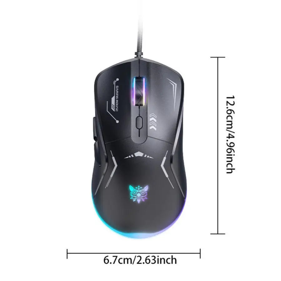 ONIKUMA G55 Teclado Mecânico para Jogos 61 Teclas Layout RGB Personalizado Com Fio Colorido LED Teclado Retroiluminado para Computador Laptop PC 9