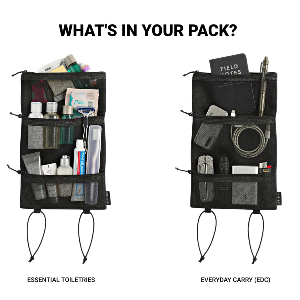 Organizador Ultraleve Hodrgear — Bolsa de Malha com Zíper YKK, 35g, para EDC e Caminhadas 2