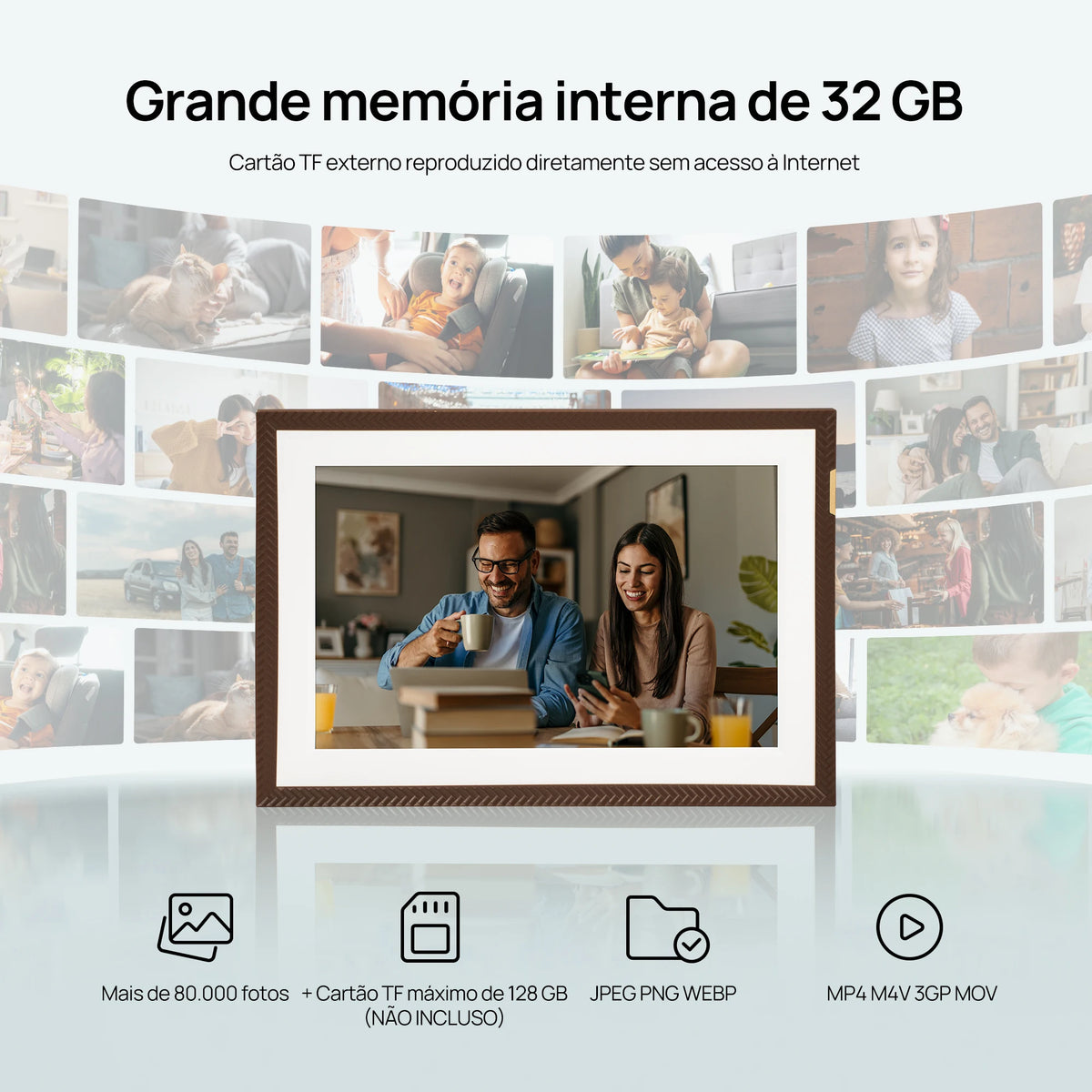 Porta-Retrato Digital Arzopa D10 WiFi 10,1” com 32GB 7