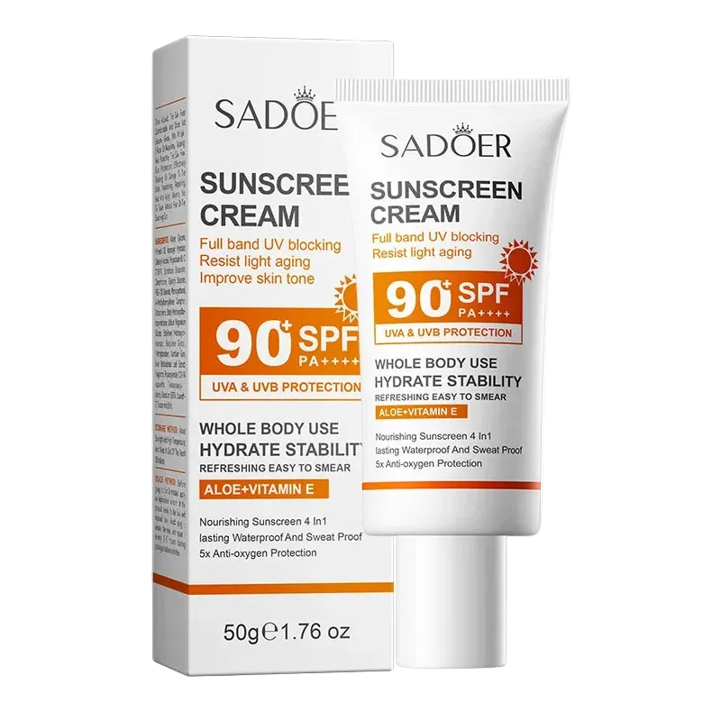 Protetor Solar Facial e Corporal SPF 90+ — Bloqueador UV de Alta Proteção e Reparação da Pele 1