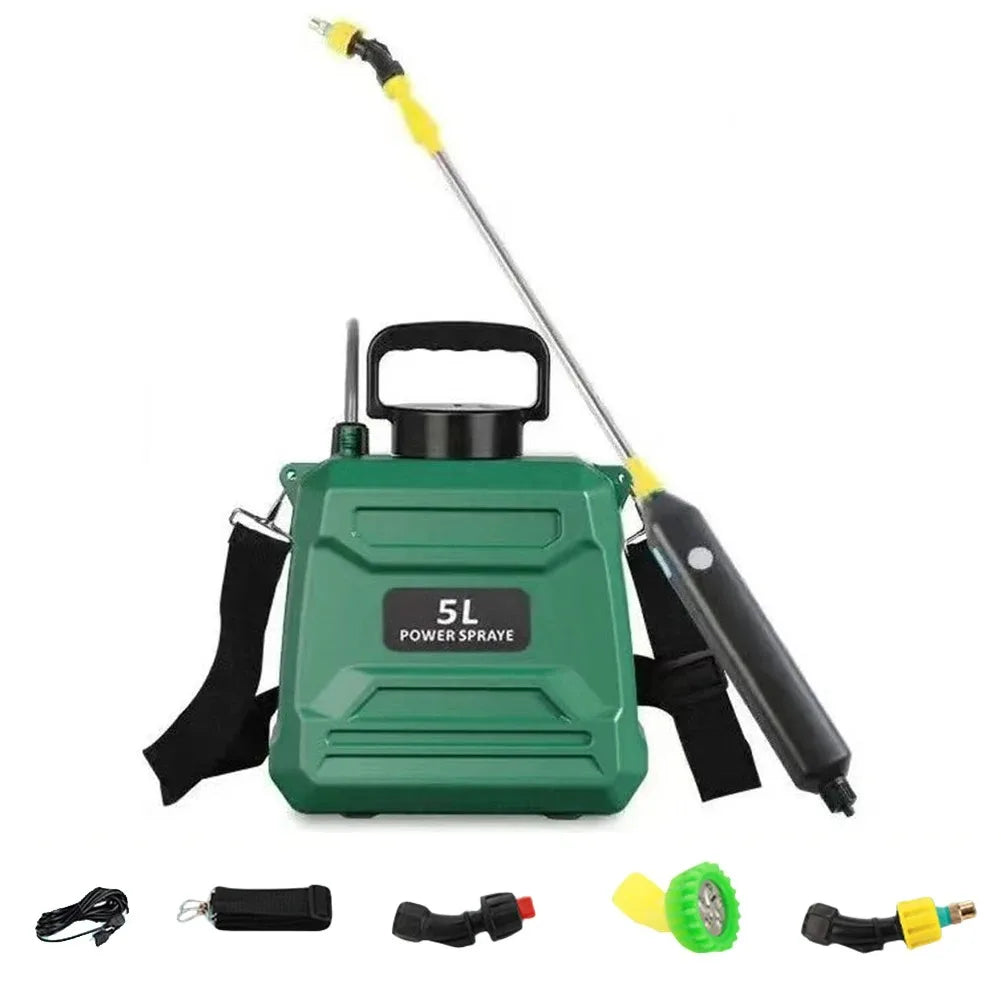 Pulverizador elétrico de pesticidas de 5/8L com recuperação automática, pulverizador de pesticidas de alta pressão para pulverização agrícola de flores. 6
