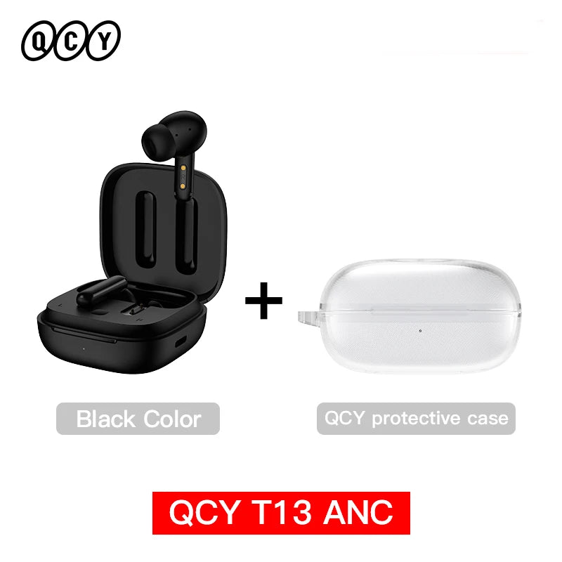 QCY-T13 ANC Fones De Ouvido Sem Fio, Bluetooth 5.3 TWS, ANC, Auscultadores De Cancelamento De Ruído, 4 Microfones ENC Headset, In-Ear, Handfree Earbuds 10