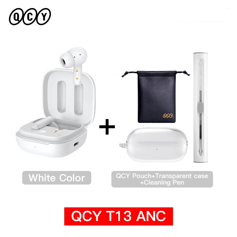 QCY-T13 ANC Fones De Ouvido Sem Fio, Bluetooth 5.3 TWS, ANC, Auscultadores De Cancelamento De Ruído, 4 Microfones ENC Headset, In-Ear, Handfree Earbuds 11