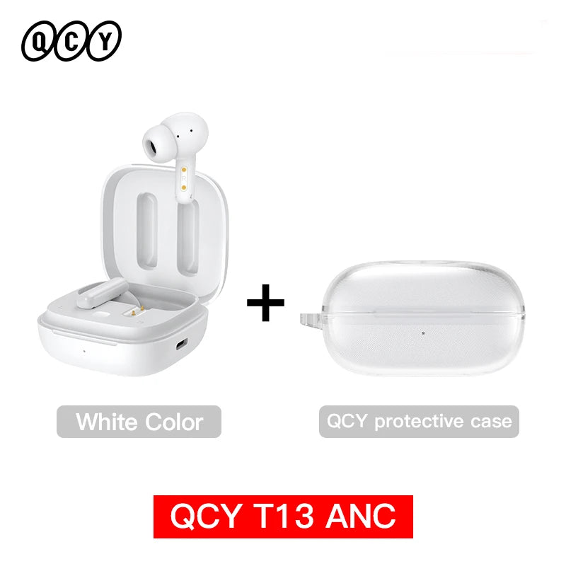 QCY-T13 ANC Fones De Ouvido Sem Fio, Bluetooth 5.3 TWS, ANC, Auscultadores De Cancelamento De Ruído, 4 Microfones ENC Headset, In-Ear, Handfree Earbuds 14