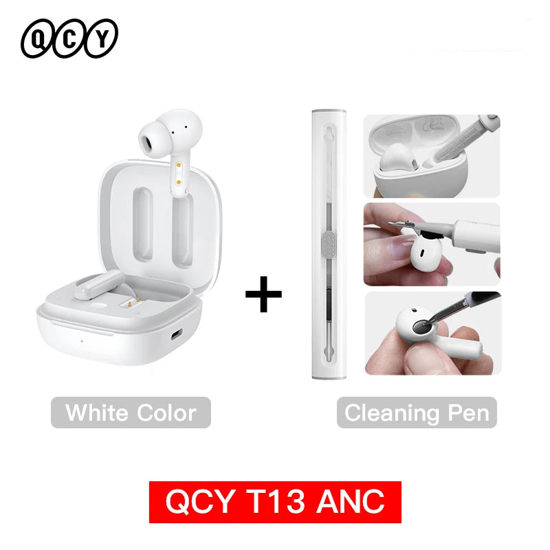 QCY-T13 ANC Fones De Ouvido Sem Fio, Bluetooth 5.3 TWS, ANC, Auscultadores De Cancelamento De Ruído, 4 Microfones ENC Headset, In-Ear, Handfree Earbuds 15