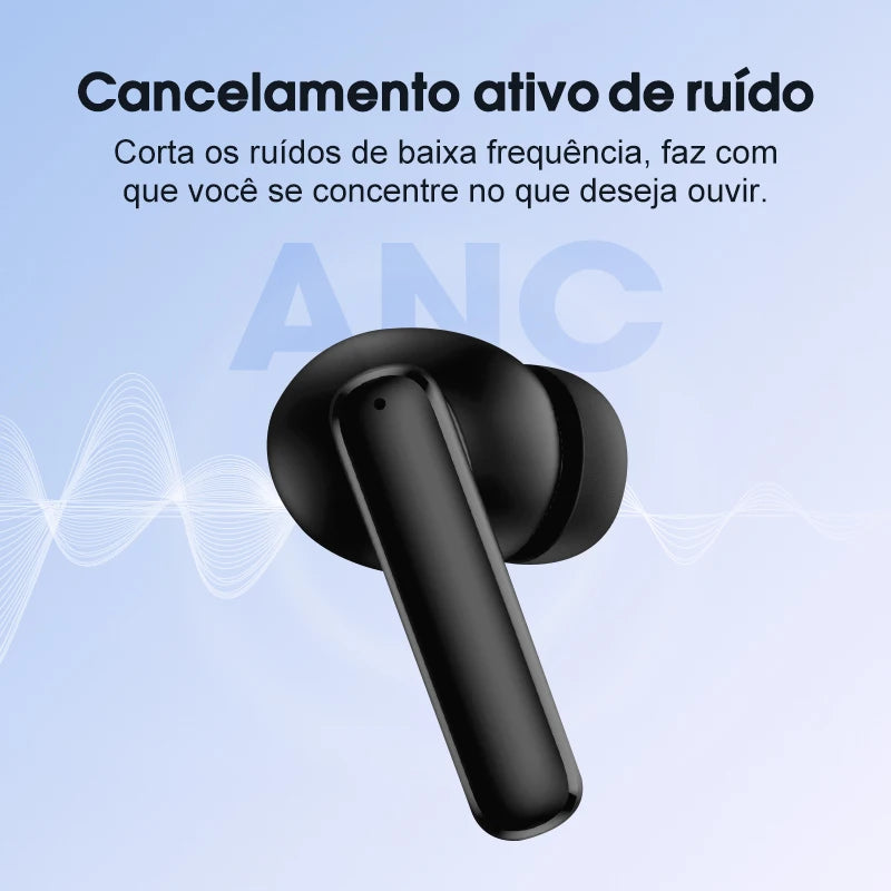 QCY-T13 ANC Fones De Ouvido Sem Fio, Bluetooth 5.3 TWS, ANC, Auscultadores De Cancelamento De Ruído, 4 Microfones ENC Headset, In-Ear, Handfree Earbuds 2