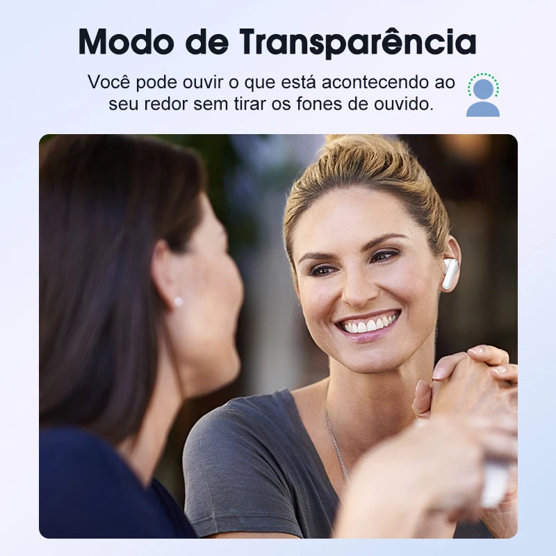 QCY-T13 ANC Fones De Ouvido Sem Fio, Bluetooth 5.3 TWS, ANC, Auscultadores De Cancelamento De Ruído, 4 Microfones ENC Headset, In-Ear, Handfree Earbuds 3
