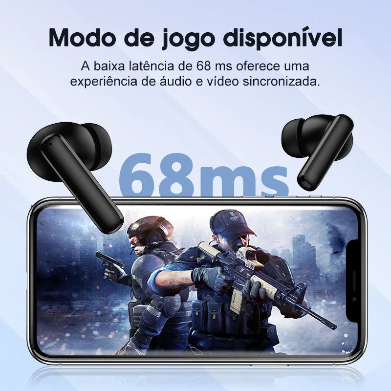 QCY-T13 ANC Fones De Ouvido Sem Fio, Bluetooth 5.3 TWS, ANC, Auscultadores De Cancelamento De Ruído, 4 Microfones ENC Headset, In-Ear, Handfree Earbuds 6