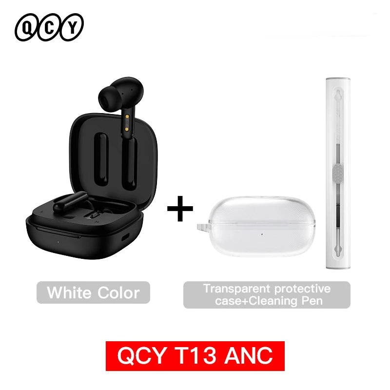 QCY-T13 ANC Fones De Ouvido Sem Fio, Bluetooth 5.3 TWS, ANC, Auscultadores De Cancelamento De Ruído, 4 Microfones ENC Headset, In-Ear, Handfree Earbuds 7