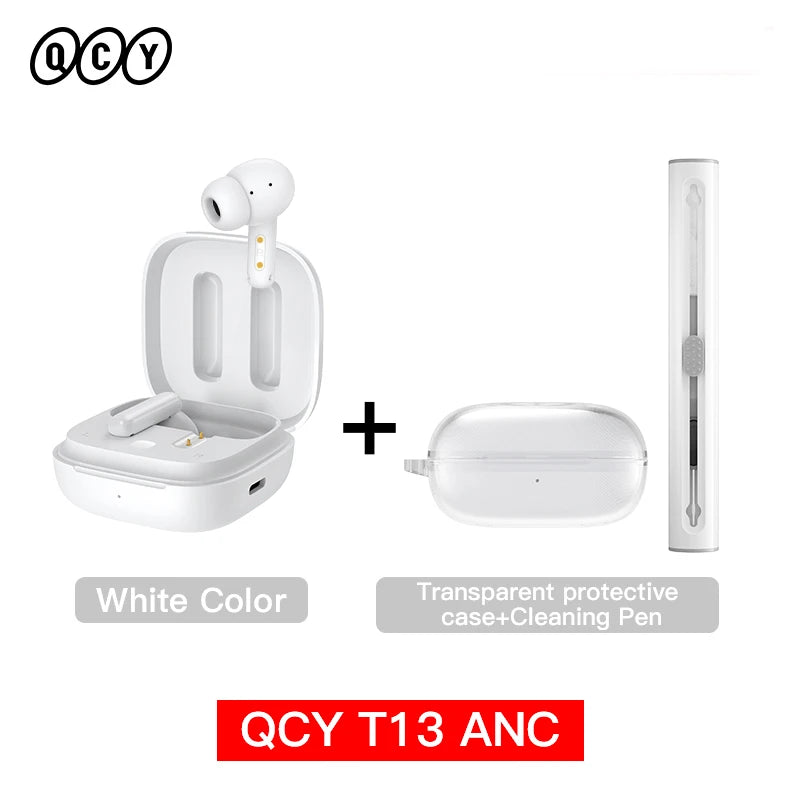 QCY-T13 ANC Fones De Ouvido Sem Fio, Bluetooth 5.3 TWS, ANC, Auscultadores De Cancelamento De Ruído, 4 Microfones ENC Headset, In-Ear, Handfree Earbuds 8